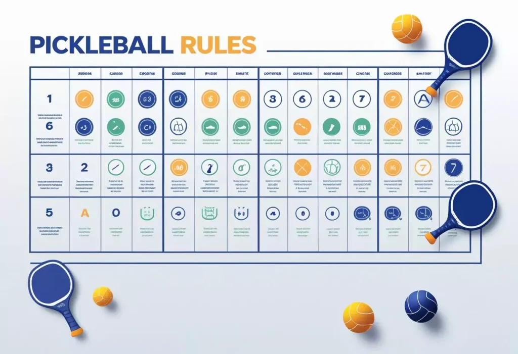 Fundamental Pickleball Rules, compares key rules and features of pickleball