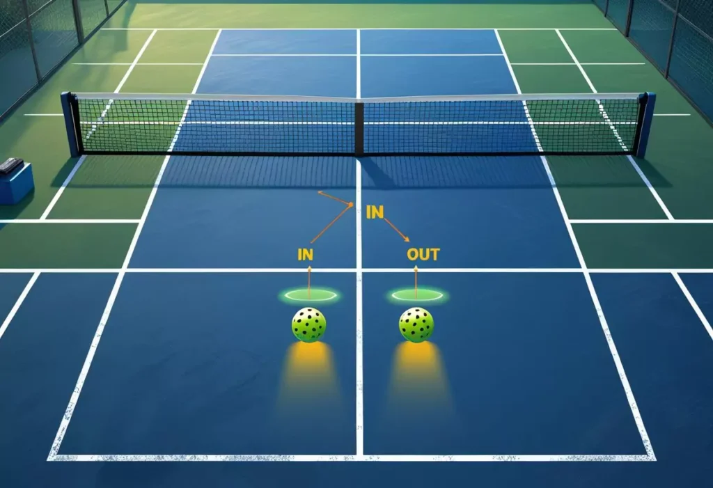 Fundamental Pickleball Rules, Line Call Rule and Ball In/Out